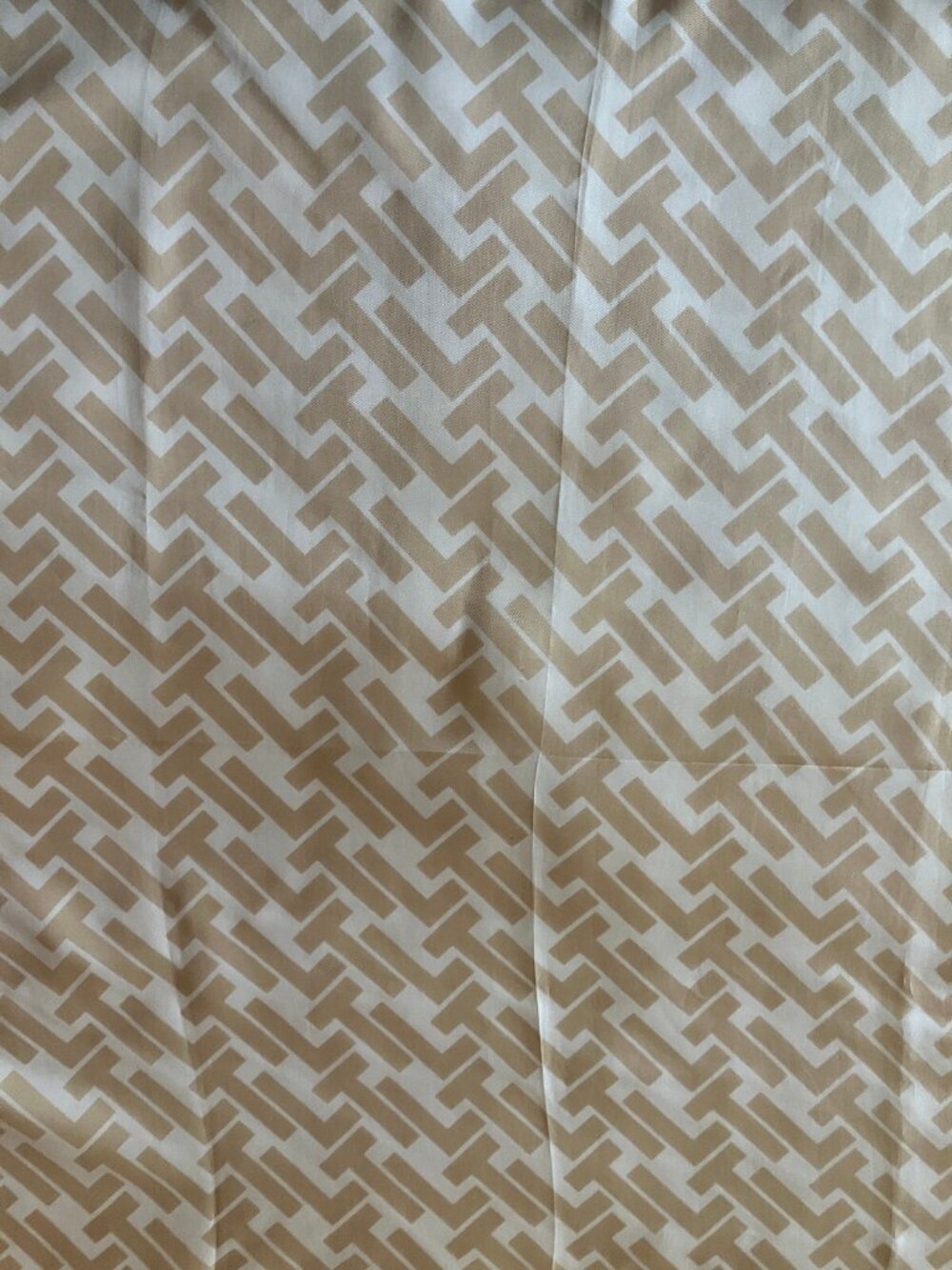 Lord & Taylor Vintage Italian Beige 100% Silk Square Scarf Wrap Handkerchief